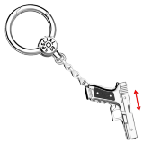 Брелок  из серебра пистолет Glock 45  Zancan EXP 082