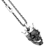 Колье подвеска  из серебра череп Zancan EXC 513