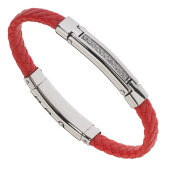 Браслет мужской из силикона и стали Rosso Amante UBR 05 RO