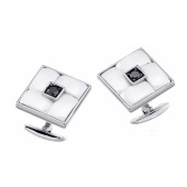 Запонки  из серебра с керамикой Zancan EXG 020 B