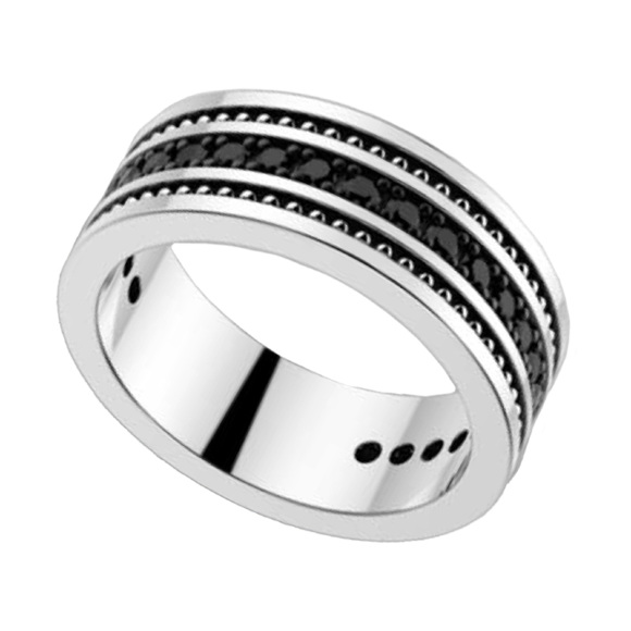 Кольцо мужское из серебра с шпинелью Zancan EXA 078 