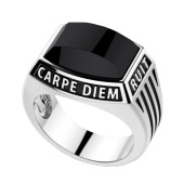 Кольцо мужское  из серебра  Zancan EXA 083
