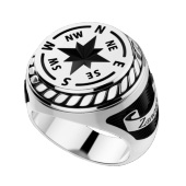 Кольцо мужское  из серебра  Zancan EXA 086
