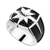 Кольцо мужское  из серебра  Zancan EXA 085