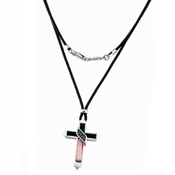 Крест подвеска серебро и золото Zancan EXC 289 N 