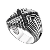 Кольцо мужское  из серебра и шпинели Zancan EXA 103