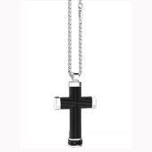 Колье крест из серебра  Zancan EXC 481 N