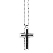 Колье крест из серебра  Zancan EXC 479