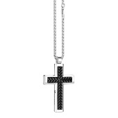Колье крест из серебра  Zancan EXC 480 N