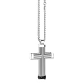 Колье крест из серебра  Zancan EXC 481 B